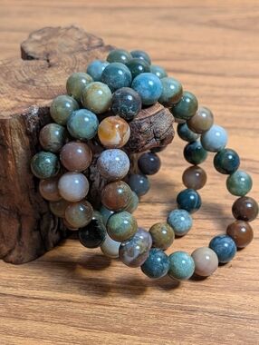 3 Ocean Jasper 10mm Crystal Bracelets